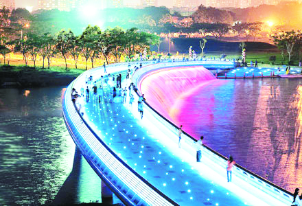 Cầu Ánh Sao sử dụng công nghệ đèn LED
